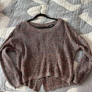 EXPRESS Knot Sweater with Braided Open Back